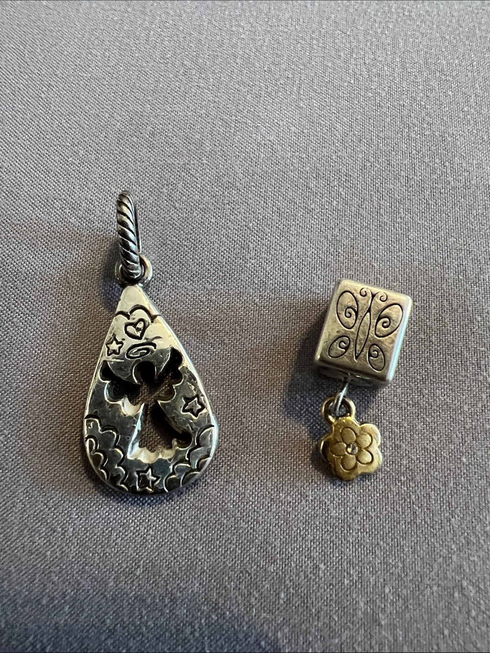 Brighton Silver and Gold Charm Pair